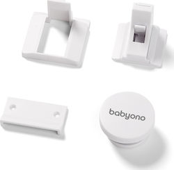 Babyono Plastic Protective Covers for Cabinets & Drawers with Magnet White 4pcs