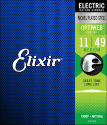 Elixir Optiweb E-Gitarrensaiten Nickel Plated Steel 11 - 49 Elixir Optiweb E-Gitarrensaiten Nickel Plated Steel 11 - 49
