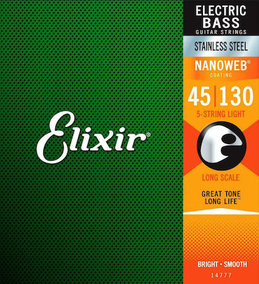 Elixir Set Oțel de Corzi pentru Bas Stainless Steel