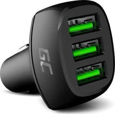 Green Cell Φορτιστής Αυτοκινήτου PowerRide με Θύρες: 3xUSB