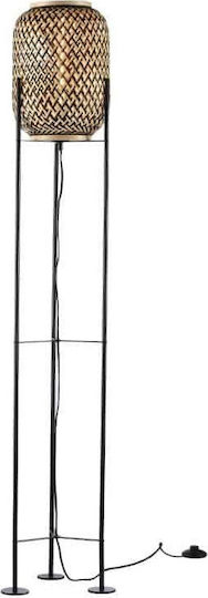Aca Sahara Vintage Floor Lamp H145xW23cm. with Socket for Bulb E27 Black