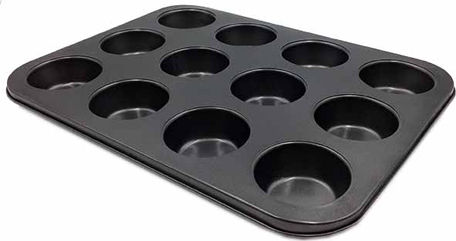 Homestyle Formă de Patiserie pentru Chec Rotund din Aluminiu 12 Locuri 34x16buc 1buc