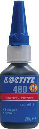 Loctite Υγρή Κόλλα Στιγμής 480 Instant Adhesive Ανθεκτική σε Κρούσεις Μαύρη 20gr
