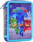 Diakakis Pj Masks Pencil Case Full 1pcs with 2 Compartments Blue