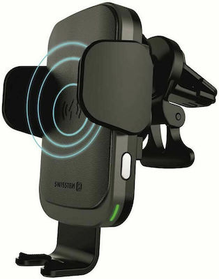 Swissten Mobile Phone Holder Car with Adjustable Hooks and Wireless Charging Black