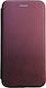 Synthetic Leather Book Burgundy (Galaxy A40)