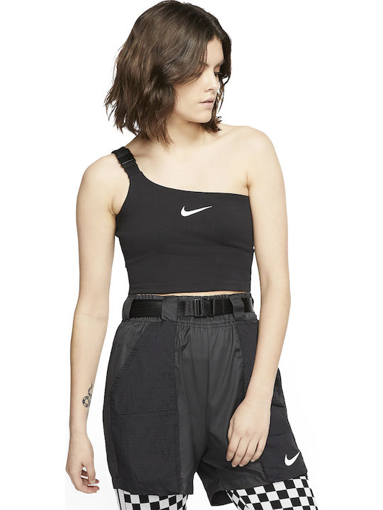 Nike Swoosh Γυναικεία Μπλούζα Μαύρη