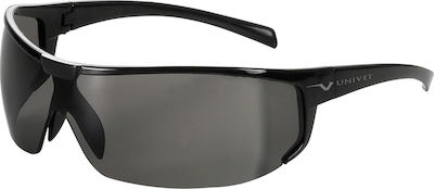 Univet Safety Glasses for Protection with Black Lenses Tinted