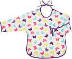 Akuku Butterflies Waterproof Coverall Plastic with Hoop & Loop Fastener & Sleeves Multicolored