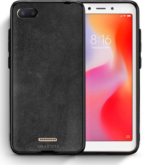 Smartfits Umschlag Rückseite Kunststoff Schwarz (Redmi 6a)