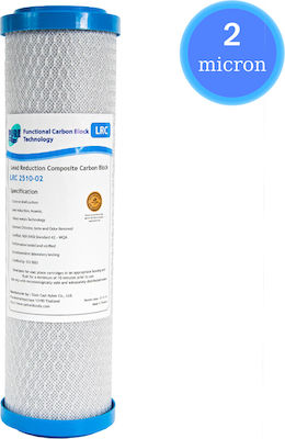 Pure Upper and Lower Counter Water Filter Replacement from Activated Carbon 10" LRC 2510-02 2 μm 1pcs