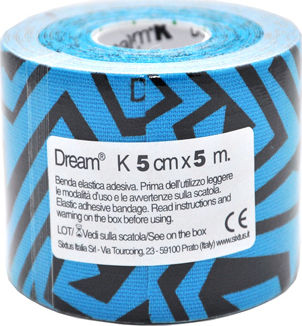 Sixtus Dream K Лента За Кинезиотерапия 5см x 5м Tribe Черно-Синя