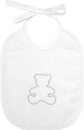 Baby Oliver My Little One Lätzchen aus 100% Baumwolle mit Spitzenband Weiß