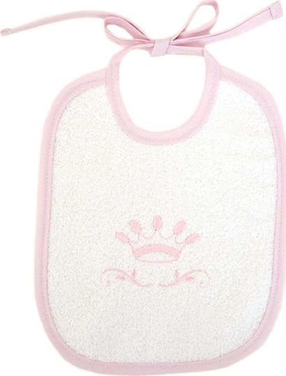 Baby Oliver Little Princess Lätzchen aus 100% Baumwolle mit Spitzenband Rosa