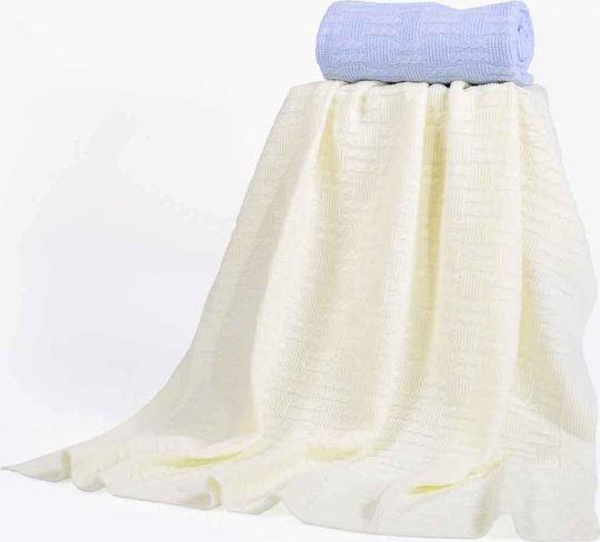 Cangaroo Blanket Nursery Swaddling Blankets Classic Knitted White 90x100cm