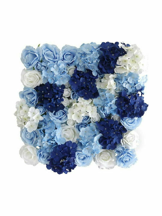 Supergreens Artificial Foliage Panel Rose with Hydrangea 50x50cm