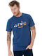 Zuringo Kukuxumusu Herren-T-Shirt Blau