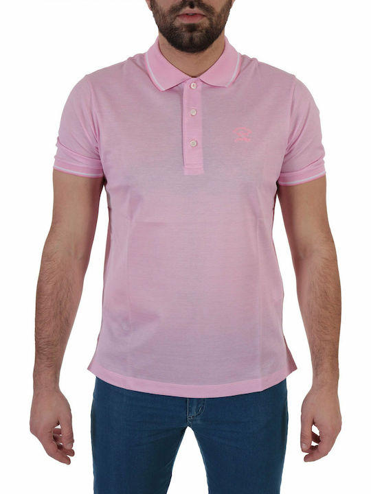 PAUL&SHARK POLO LOGO DOUBLE MERCERIZED PINK