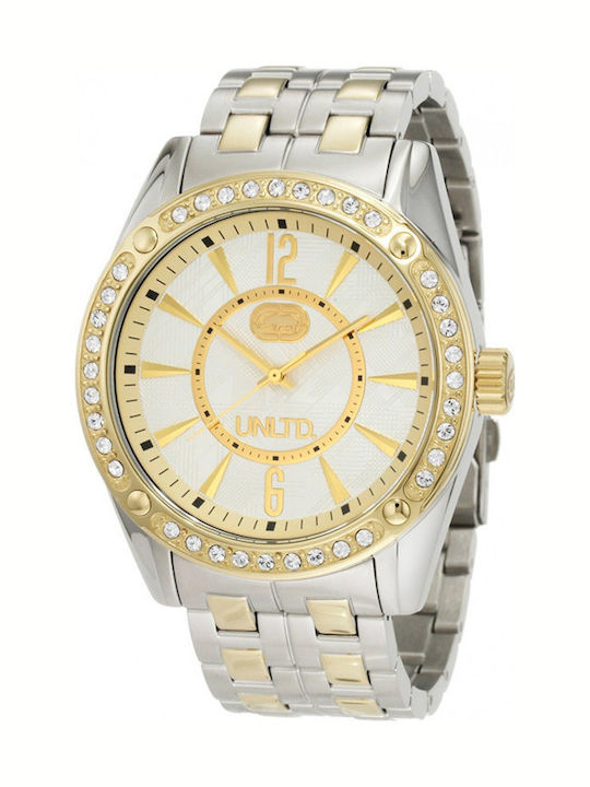 Marc Ecko Ανδρικό Ρολόι 47mm Μπαταρίας με Ασημί Μεταλλικό Μπρασελέ