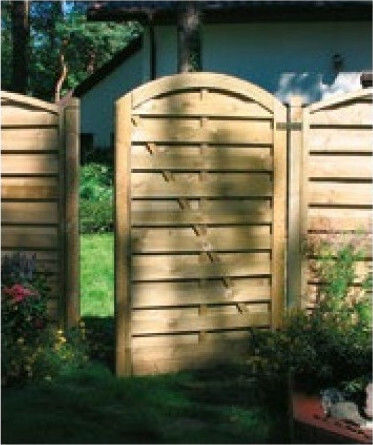 Showood Poarta Din Lemn De Gard În Culoare Bej 1.8x1m