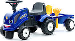 Falk New Holland Traktor Lauflernhilfe Ride On Blau