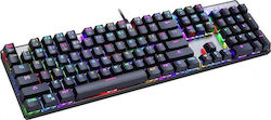 Motospeed Inflictor CK104 Gaming Mechanical Keyboard with Outemu Red switches and RGB lighting (Greek) Silver