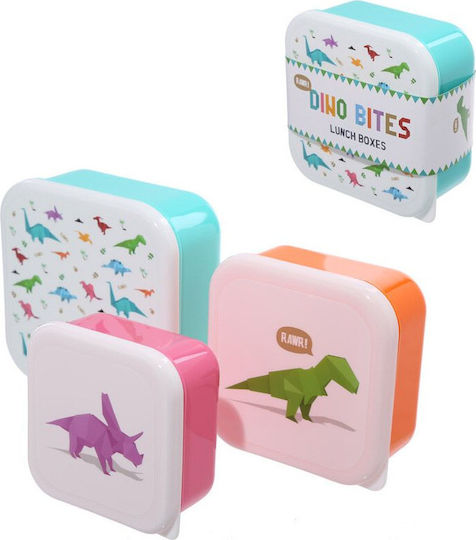 Puckator Plastik Kinder Lunchset Dinosaurier Mehrfarbig