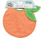 Ti-Tin Lätzchen Stoff mit Spitzenband Orange