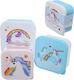 Puckator Enchanted Rainbows Unicorn Πλαστικό Παιδικό Σετ Φαγητού Μονόκεροι Πολύχρωμο