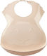 Thermobaby Αδιάβροχη Σαλιάρα Πλαστική με Κουμπί & Τσέπη Μπεζ