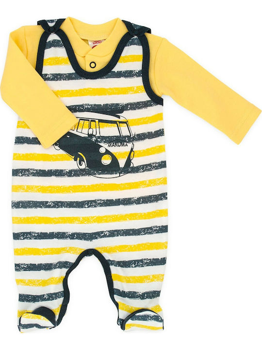 Makoma Baby Bodysuit Set Long-Sleeved Yellow