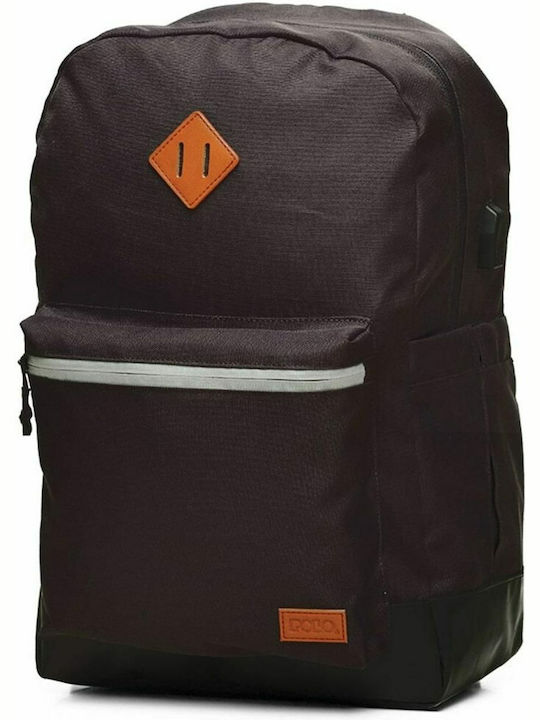 Polo Reflective Schulranzen Rucksack Junior High-High School in Schwarz Farbe