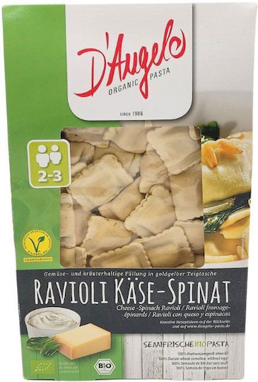 D'Angelo Ραβιόλια με Τυρί & Σπανάκι Βιολογικά 250gr