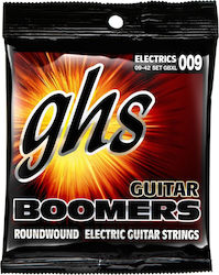 GHS Strings Set Oțel placat cu nichel de Corzi pentru Chitară electrică Boomers 6-String Extra Ușor 9 - 42"