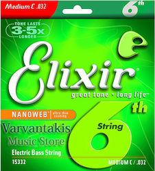 Elixir Single Steel String for Bass Nanoweb