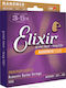 Elixir Set of Phosphor Bronze Strings for Acoustic Guitar Nanoweb Medium Phosphor 13 - 56"