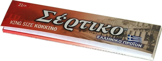 Σέρτικο Κόκκινα Χαρτάκια Στριφτού Τσιγάρου King Size 33 φύλλα 1τμχ