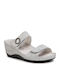 Merrit Γυναικεία Ανατομικά Σανδάλια Flatforms Ασημί