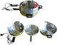 Evivak Tischplatte Elektrogrill Aluminium Grill 980W mit Deckel 33.5cmx33.5cmcm