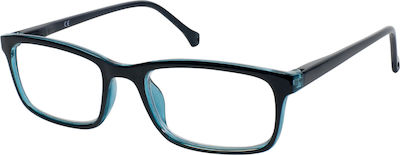 Eyelead E143 Men's Reading Glasses +2.25 Black/Blue E143 E 143 Ε 143