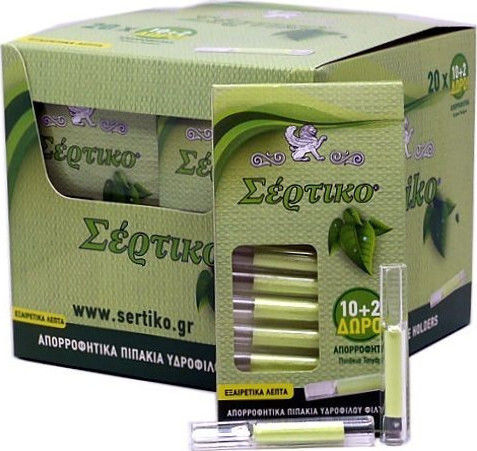 Sertiko Pipi de Țigară Extra Slim 5.7mm Verzi 20 x 12 Bucăți