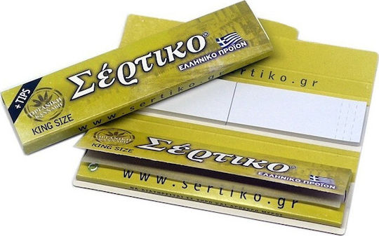 Sertiko Verde deschis Foițe de Țigări Rulate King Size cu Hârtie de țigări 33 foi 1buc