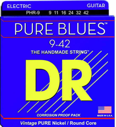 DR Pure Blues Σετ Χορδών Pure Nickel Ηλεκτρικής Κιθάρας 9 - 42" Light