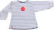 Baby to Love Αδιάβροχη Ποδιά Πλαστική με Αυτοκόλλητο Smock με Μανίκια Blue Stripes