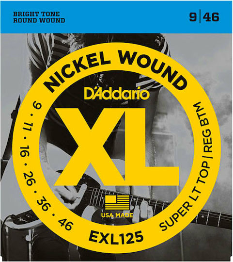 Daddario XL Nickel Set Nickel Wound Electric Guitar Strings 9 - 46 Super Light TP / Regular BTM