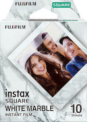 Fujifilm Color Instax Square Instant (10 Exposures) White Marble