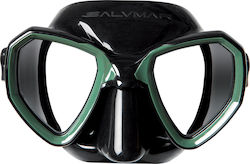 Salvimar Μάσκα Θαλάσσης Silicone Morpheus Black/Green in Black color 7400BG