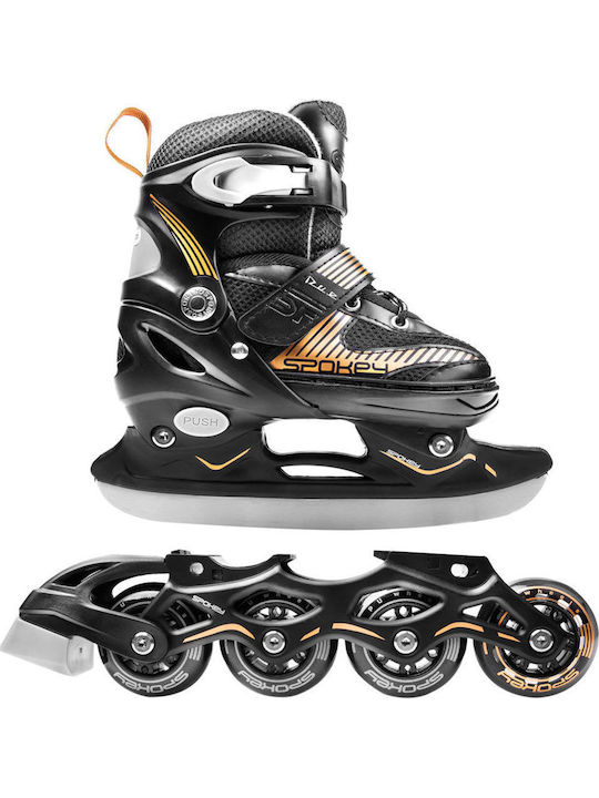 Spokey Due 2IN1 Kids Adjustable Inline Rollers Black