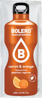 Bolero Χυμός σε Σκόνη 1.5L σε Νερό Καρότο / Πορτοκάλι Χωρίς Ζάχαρη 9gr