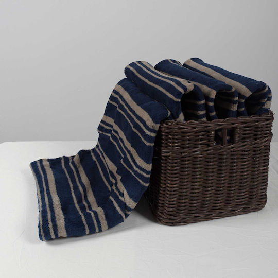 Silk Fashion Stripe Κουβέρτα Fleece Μονή 170x220εκ. Μαύρη